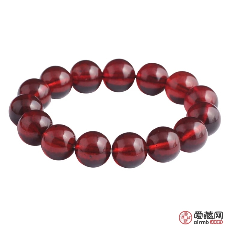 25mm正品缅甸天然酒红血珀手