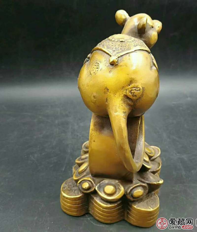 仿古纯铜招财进宝生肖鼠尺寸：尺