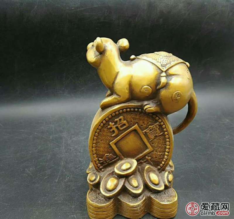 仿古纯铜招财进宝生肖鼠尺寸：尺