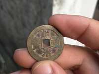 顺治通宝背双龙戏珠花钱