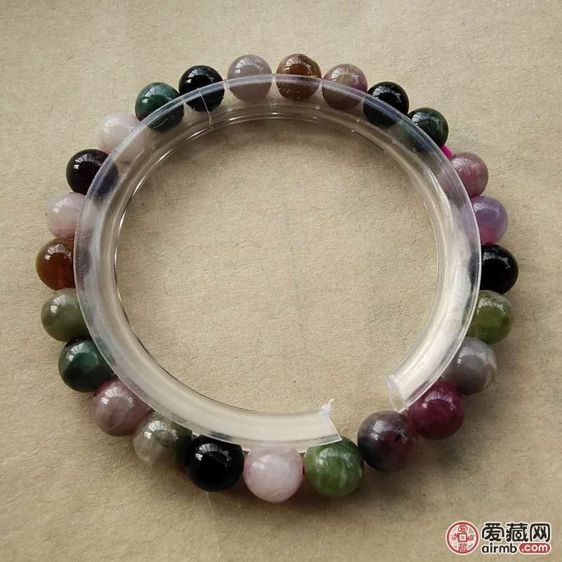 碧玺手串单圈，珠径：6+mm，