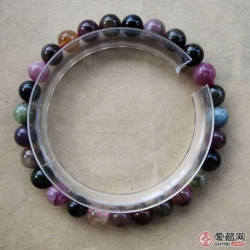 碧玺手串单圈，珠径：6+mm，