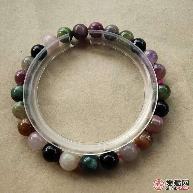 碧玺手串单圈，珠径：6+mm，
