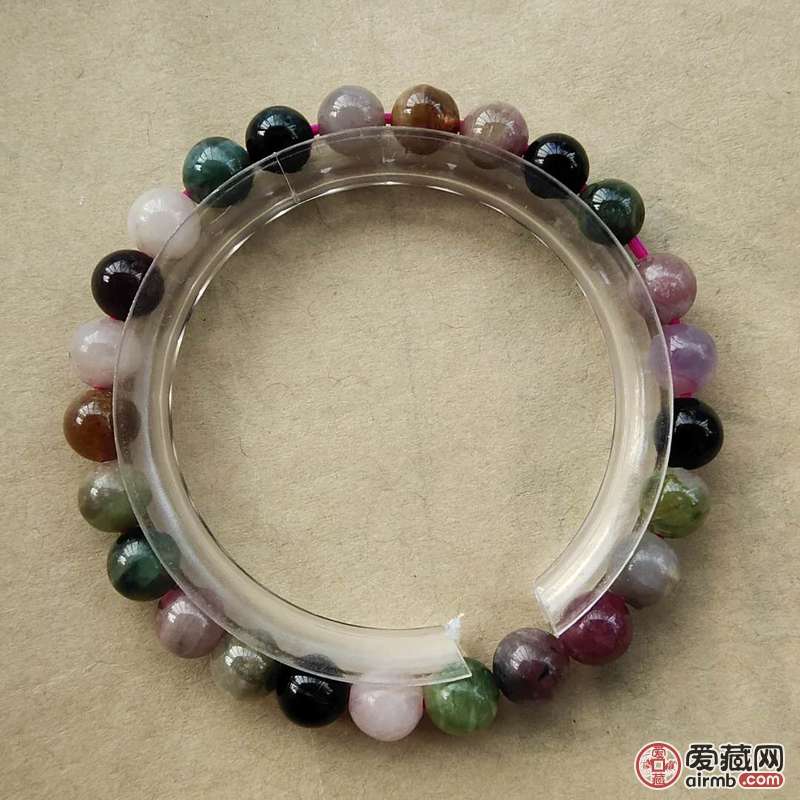 碧玺手串单圈，珠径：6+mm，