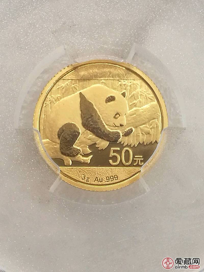 2016年熊猫金币,3克999