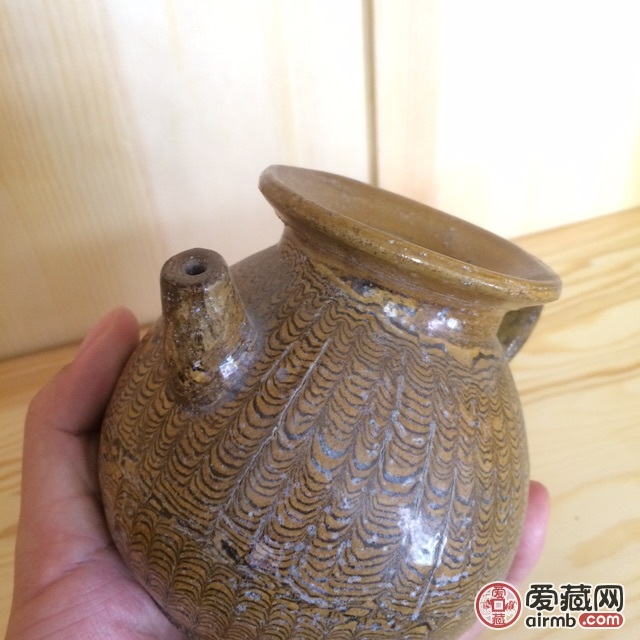 保真宋 当阳峪窑绞胎釉壶,工艺