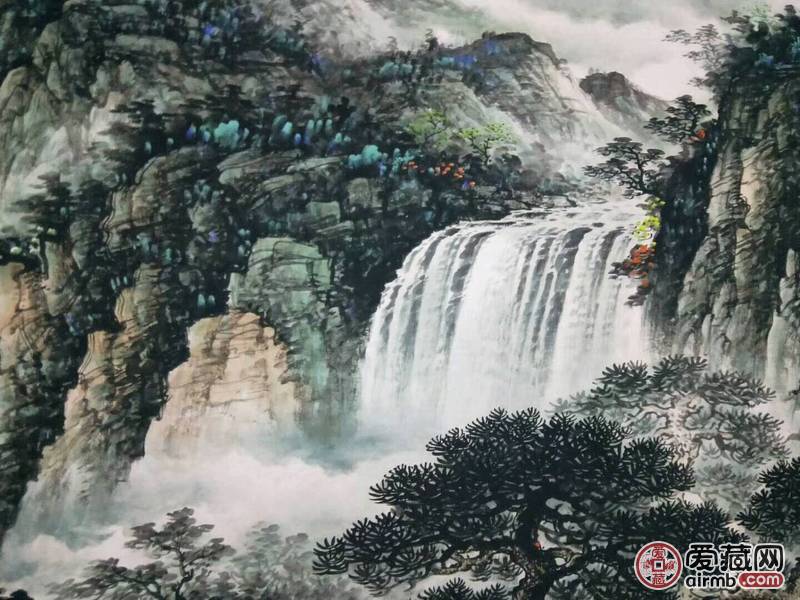 源远流长,落款刘继伟作品画,装饰宣纸横幅-价格88元