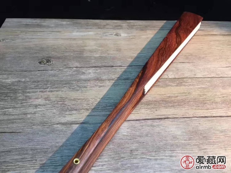 印尼大叶黄花梨扇子，尺寸：十寸