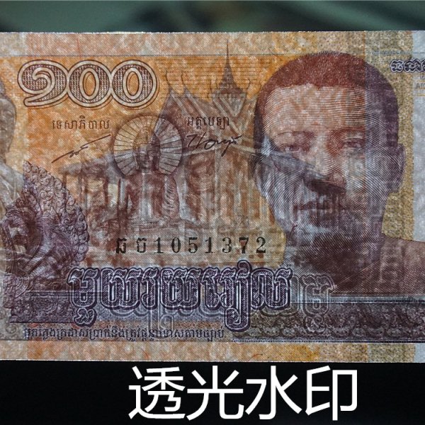 柬埔寨100瑞尔纸币100张整刀原刀外国纸钞钱币