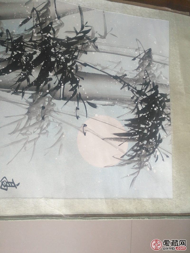 名人字画一张,田石大家作品.高风亮节画作,永久保真