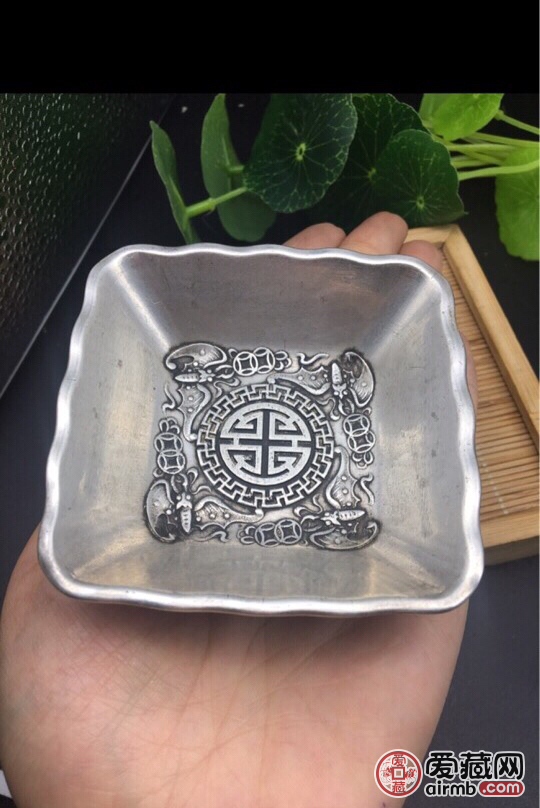 【银器】藏银碟子，做工精细沁色