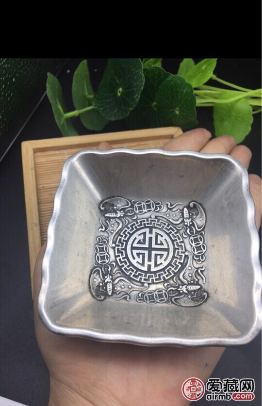 【银器】藏银碟子，做工精细沁色