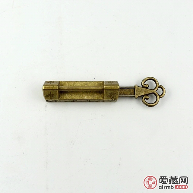 古玩收藏纯铜锁一把，做工精致，