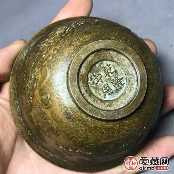 古玩收藏纯铜碗一个低价起拍， 