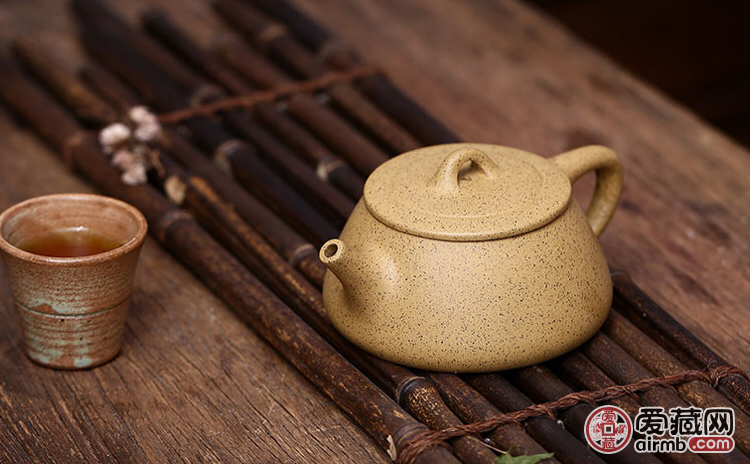 宽口石瓢壶 原矿芝麻段泥,泥料