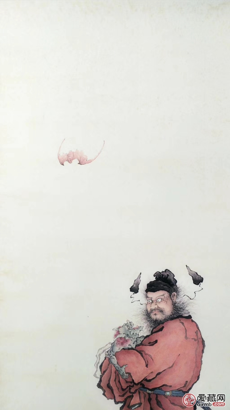 中堂画一幅《钟馗》,尺寸约70