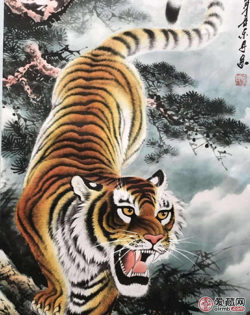 新品来袭,【虎啸】中堂画一幅!