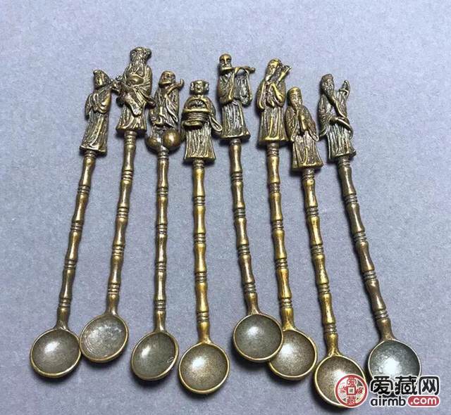 纯铜八仙药勺低价起拍 材质黄
