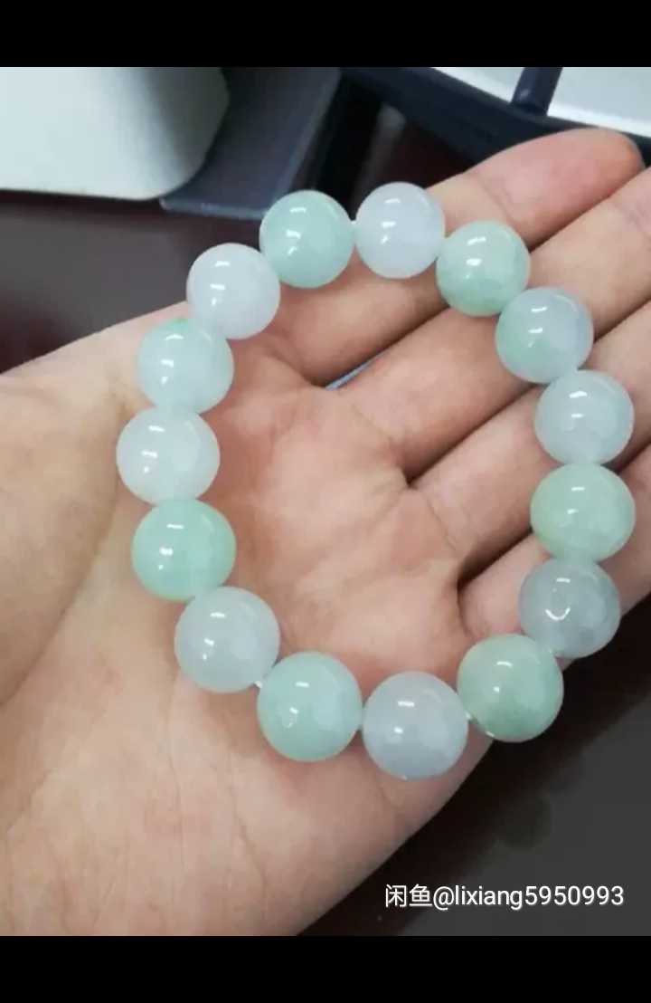 天然翡翠糯冰手串