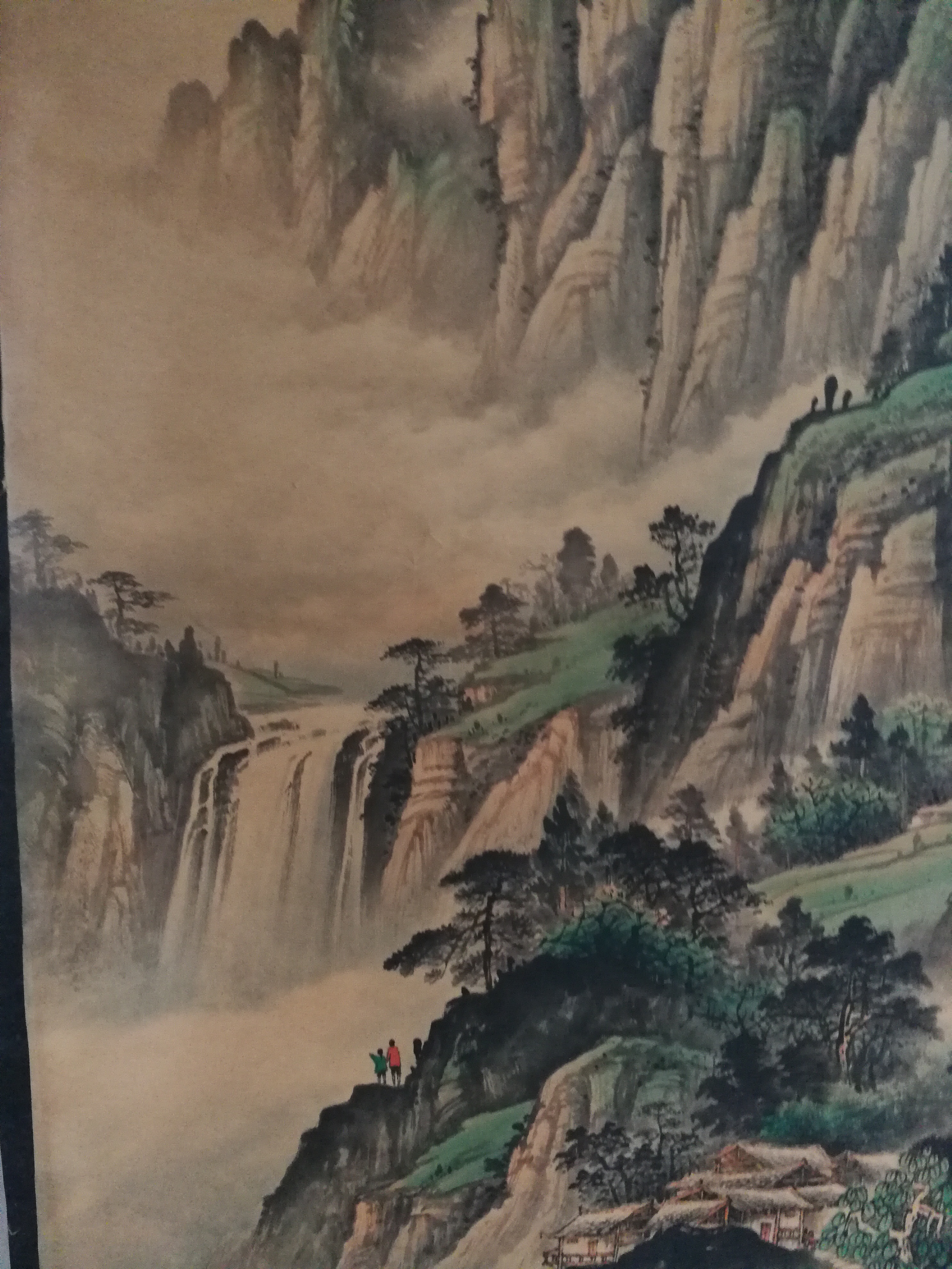 低价秒杀华岩山水画卷轴挂画已装裱尺寸约155