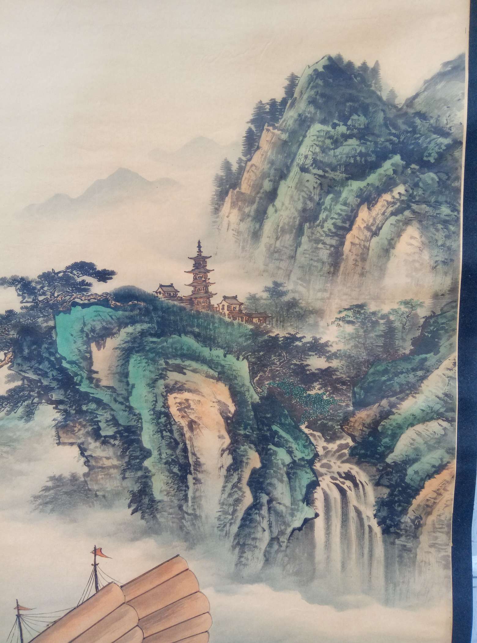 郑板桥《一帆风顺》宣纸卷轴画一副画工精湛,惟妙惟