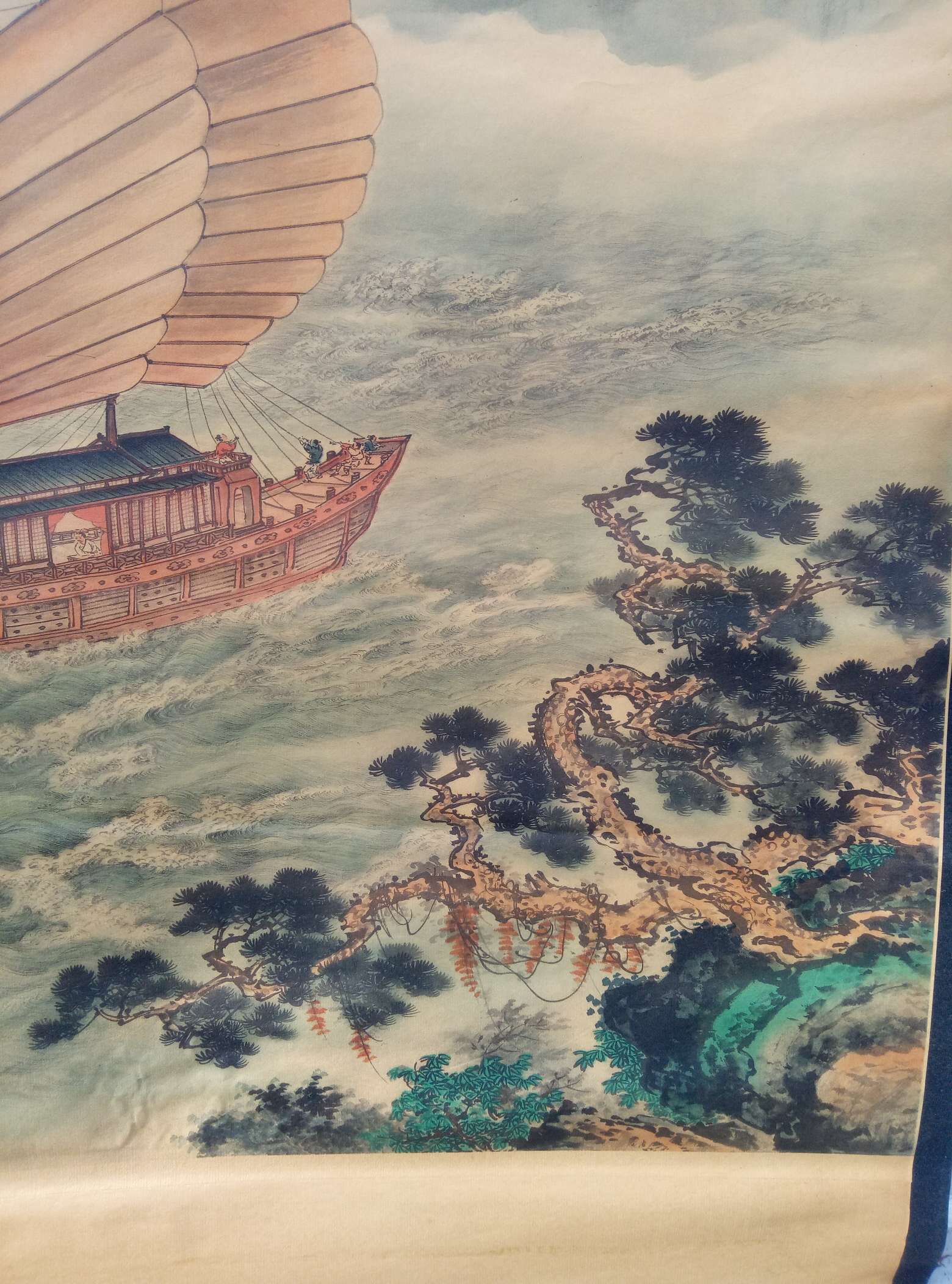 郑板桥《一帆风顺》宣纸卷轴画一副画工精湛,惟妙惟