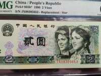 90年第四版2元人民币