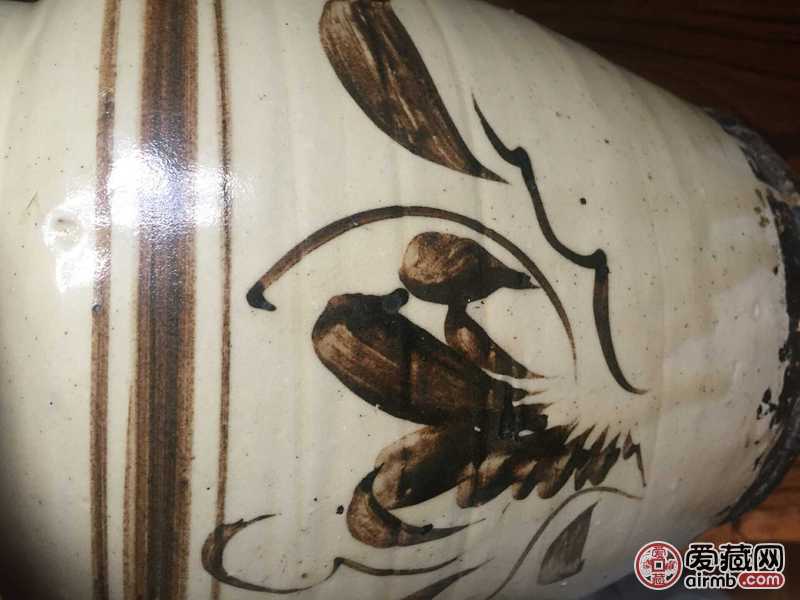 元晚期磁州窑罐子，开门老货地胎