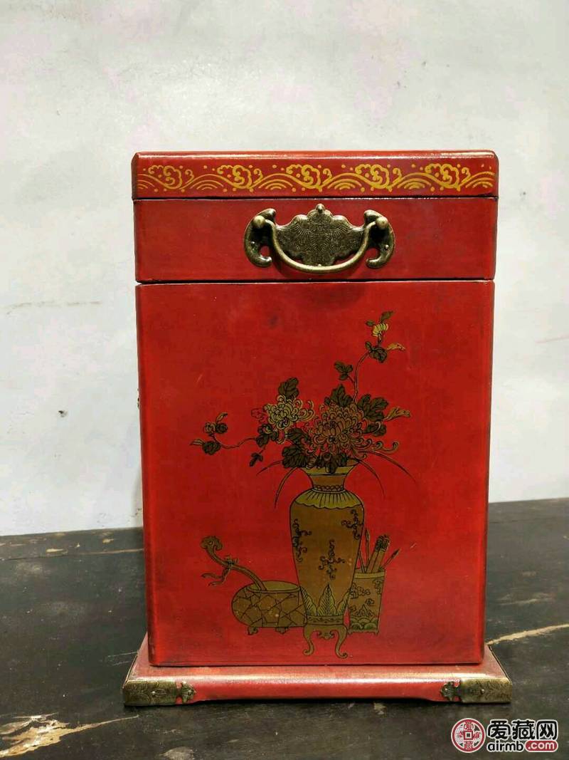 清代描金首饰盒.梳妆盒，做工精
