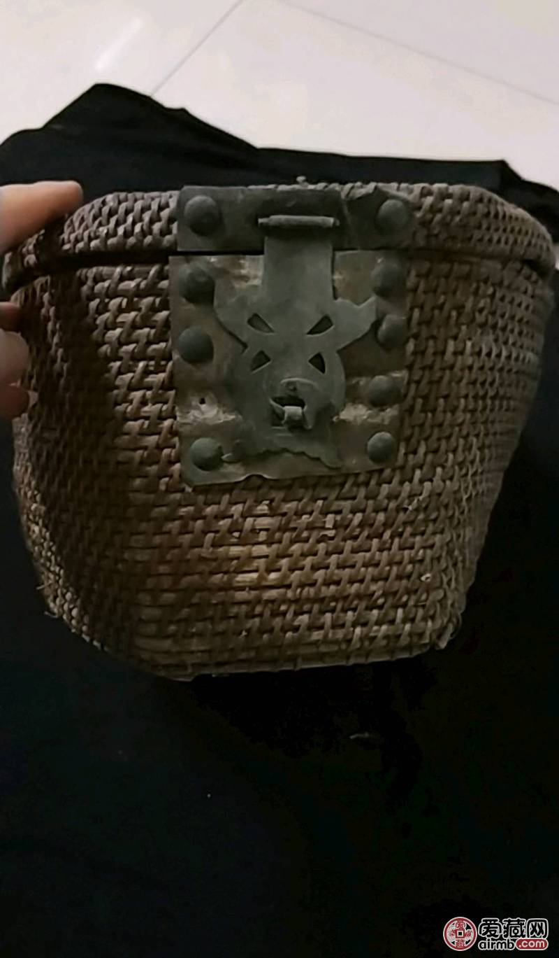 特价老物件 老藤编工艺 清代红