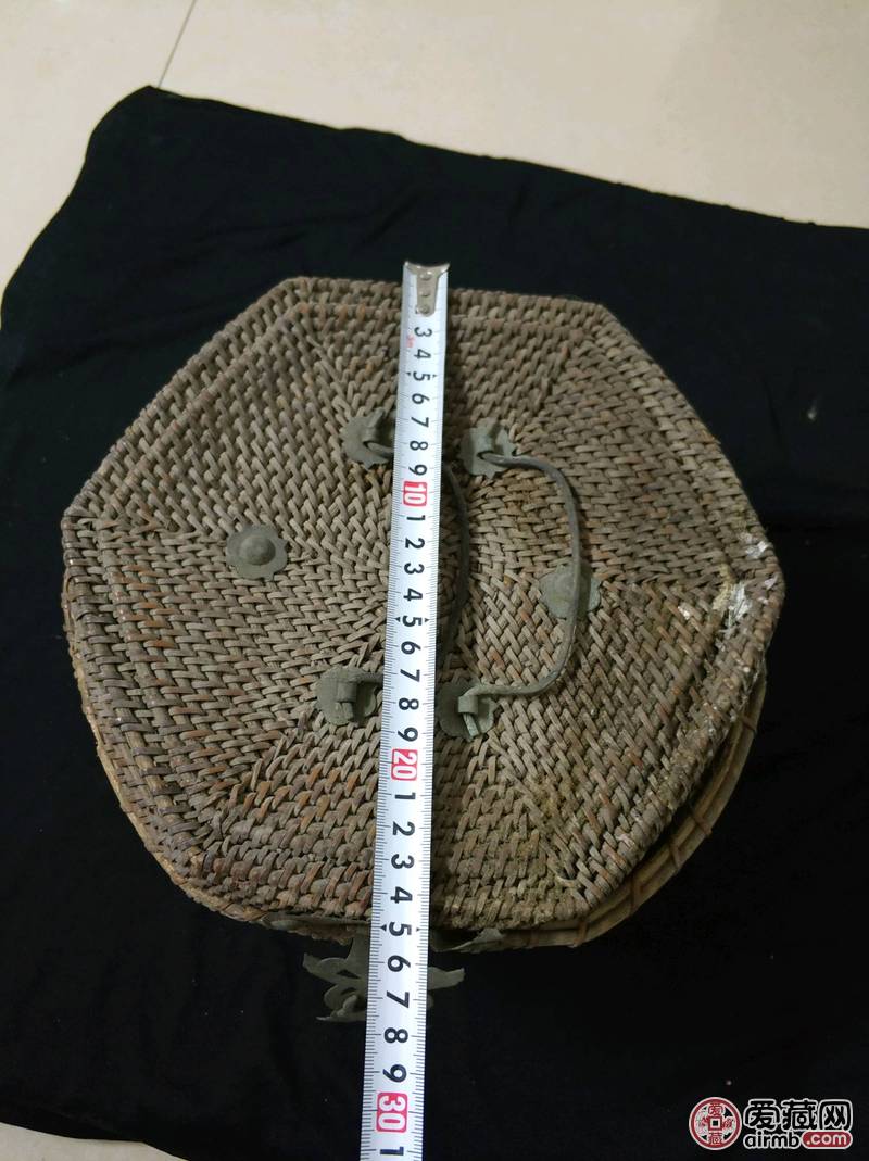 特价老物件 老藤编工艺 清代红
