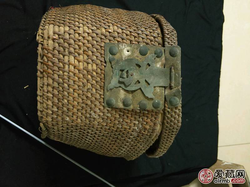 特价老物件 老藤编工艺 清代红