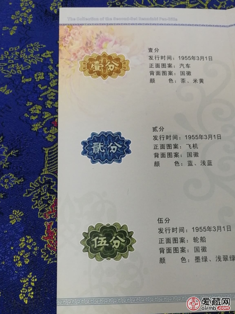 第二套125纸分币一套，全新绝