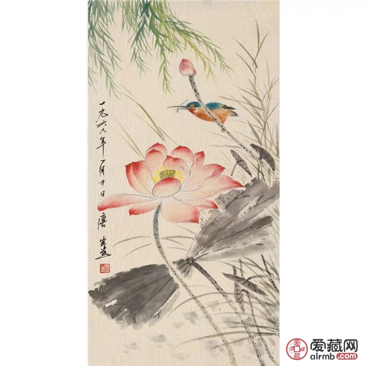 唐云【作品尺寸;92cm×43cm【作品材质;宣纸 纯手绘绘画 未装裱