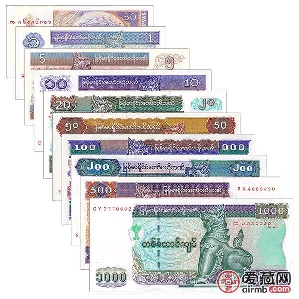 特价了，全新UNC 缅甸10张