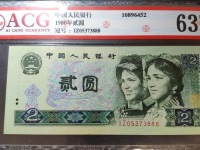 1980年2元人民币的绿钻