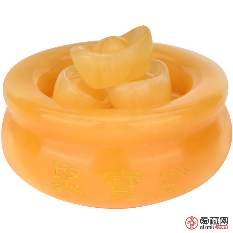 天然黄玉聚宝盆【小号】<br 