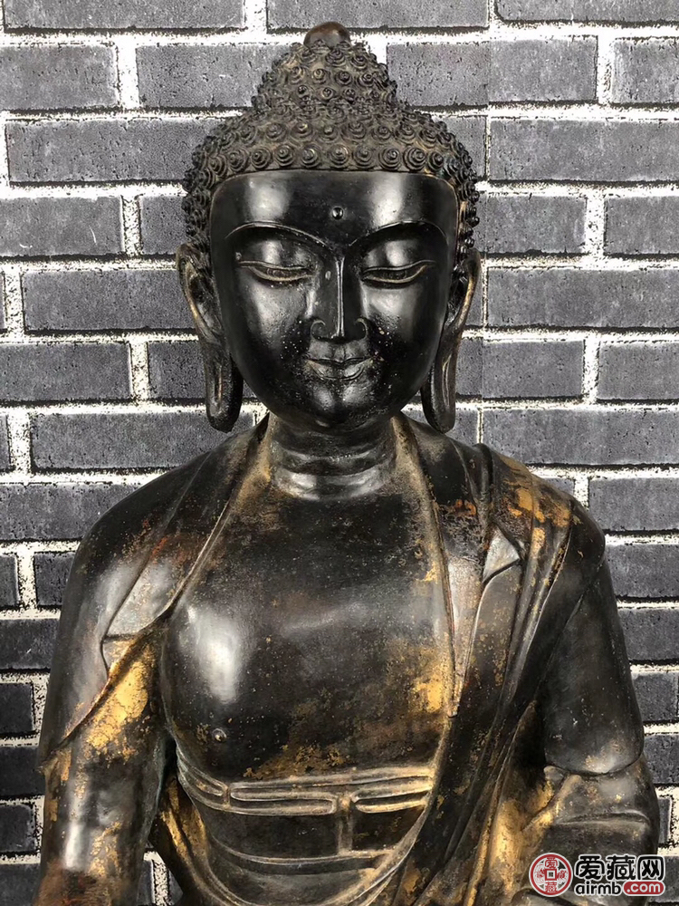 清代铜鎏金佛像一尊,开脸慈祥,慈眉善目-价格8980元-爱藏一口价-爱藏
