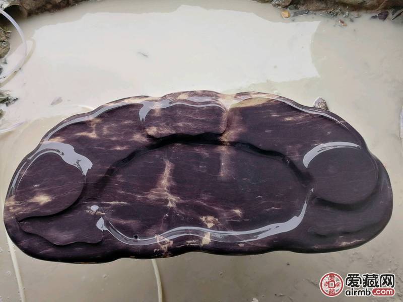 肇庆端砚茶盘，老料北岭宋坑，高