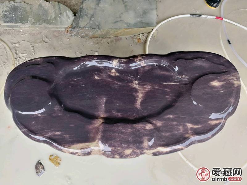 肇庆端砚茶盘，老料北岭宋坑，高
