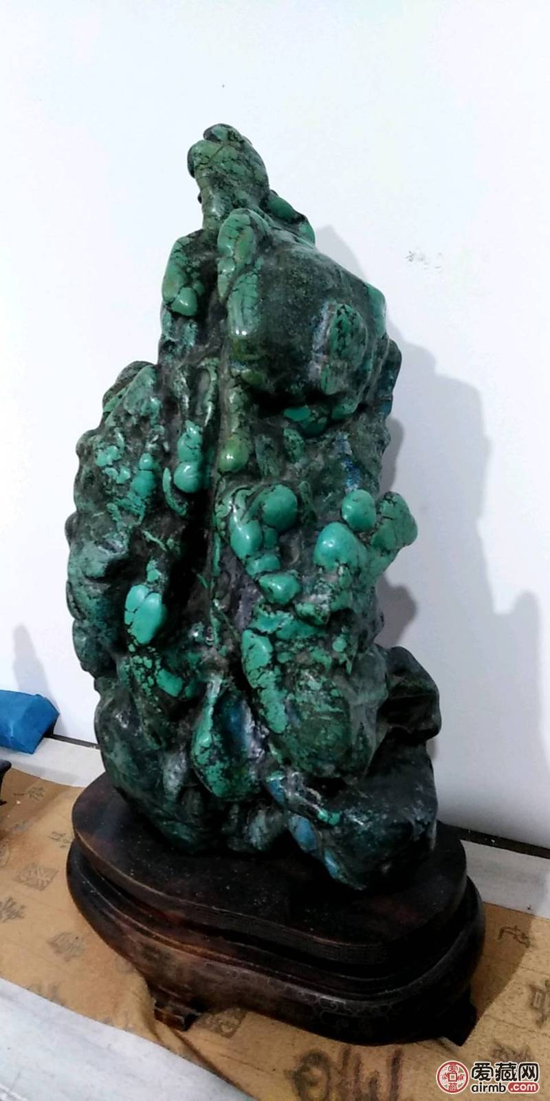*高瓷蓝绿松石摆件，净高47公