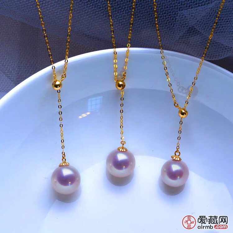 纯银吊坠无暇粉色珍珠