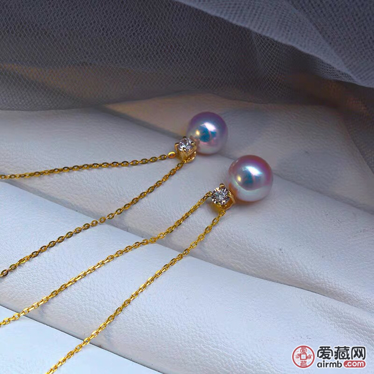 纯银吊坠无暇粉色珍珠
