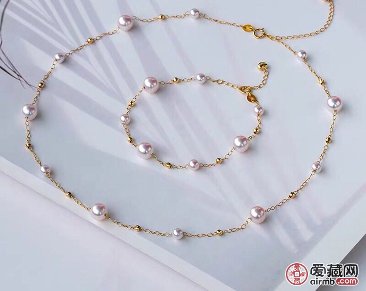 珍珠原产地满天星手链项链18k