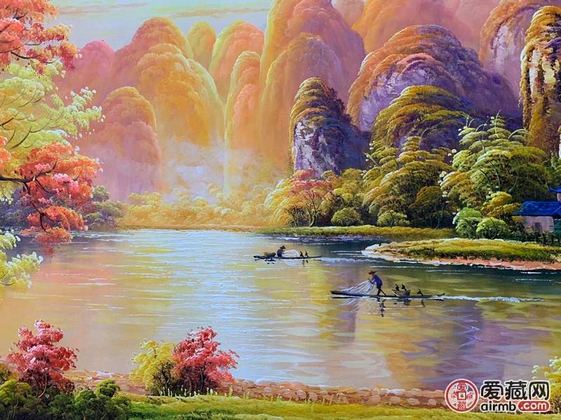 大画会友，手工油画风景画《桂林