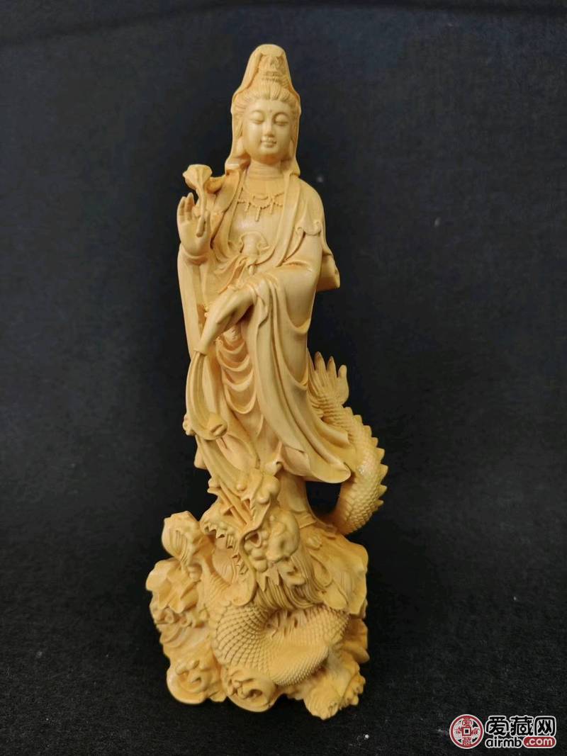 黄杨木雕刻佛像摆件观音菩萨