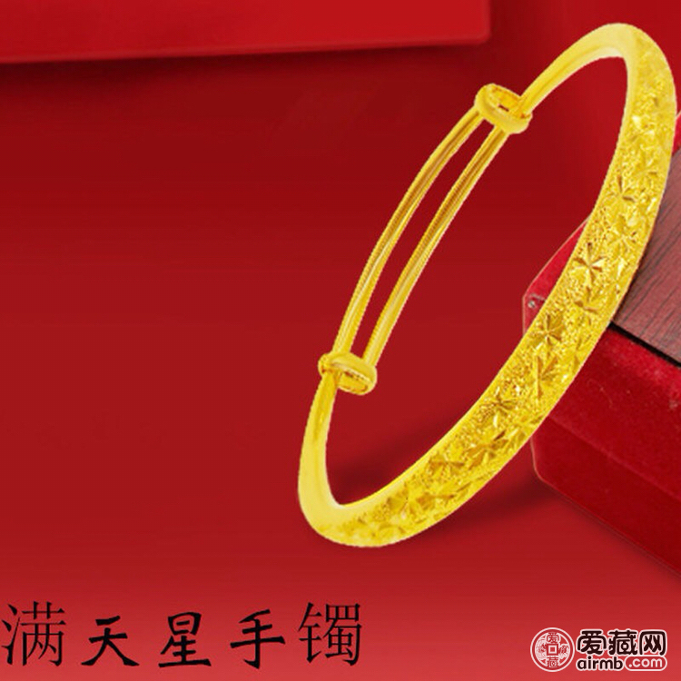 正宗越南沙金手镯女士,不掉色首