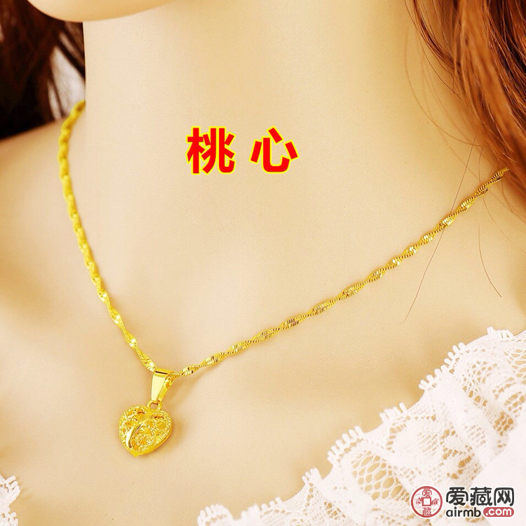 2020新款镀黄金项链女沙金吊