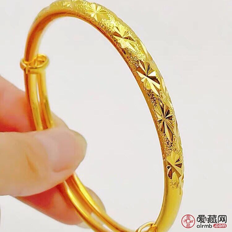 正宗越南沙金手镯女士,不掉色首