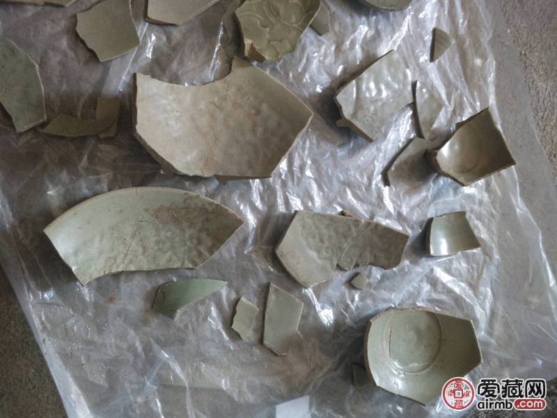 耀州斗笠碗残片，适合学习、做标